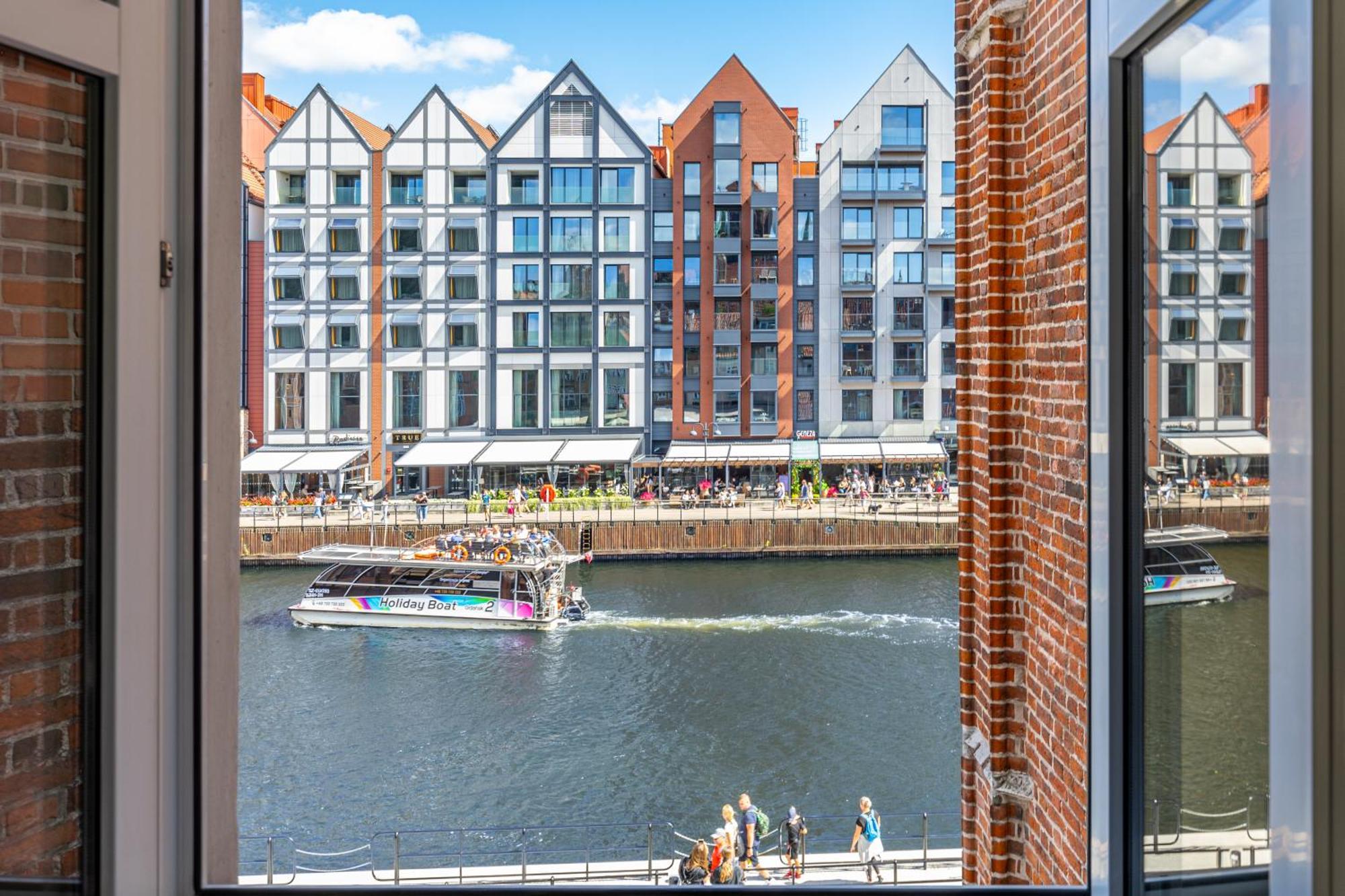 Stylowy Apartament W Sercu Starowki Z Widokiem Na Motlawe Gdansk Exterior foto
